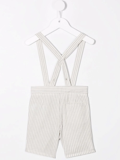 Shop Knot Thomas Striped Shorts In Grey