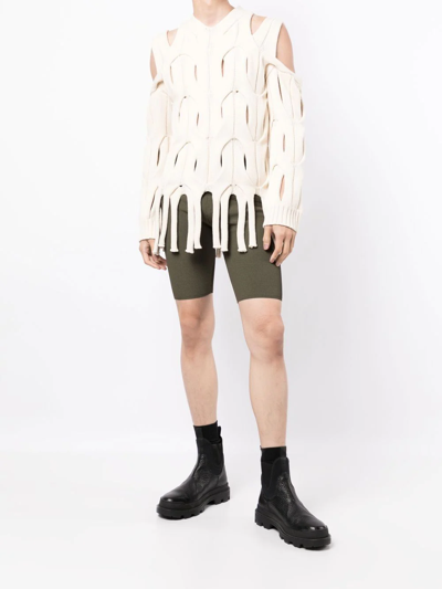 Shop Dion Lee X Knee-length Biker Shorts In Green