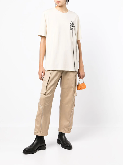 Ports V Graphic-print Short-sleeved T-shirt In White