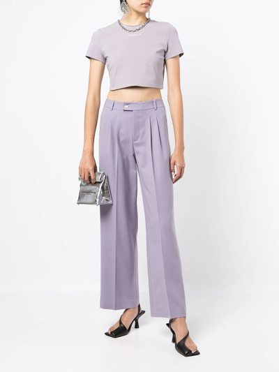 Shop Ports V High-waist Tailored Trousers In Purple