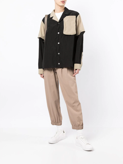 Ports V Cropped Pleated Trousers In Brown