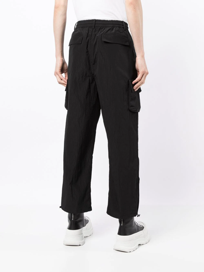 Ports V Cropped Cargo Trousers In Black