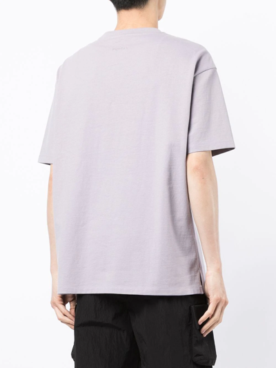 Ports V Patch-detail Short-sleeved T-shirt In Purple