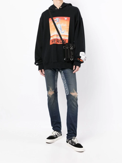 Alchemist Bandana-pocket Skinny Jeans In Blue