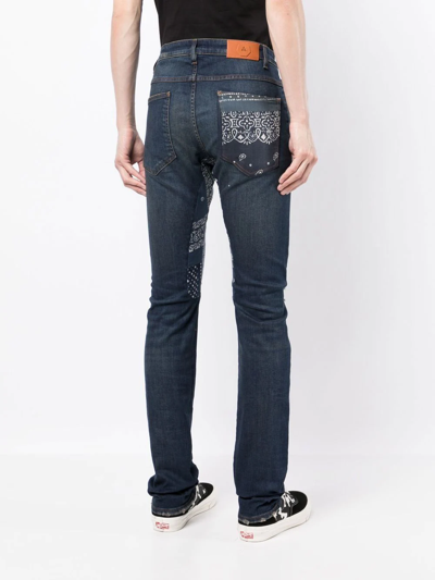 Alchemist Bandana-pocket Skinny Jeans In Blue