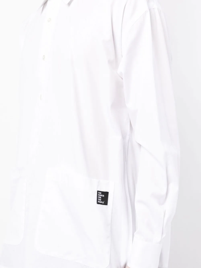 Shop The Power For The People Logo-patch Detail Shirt In White