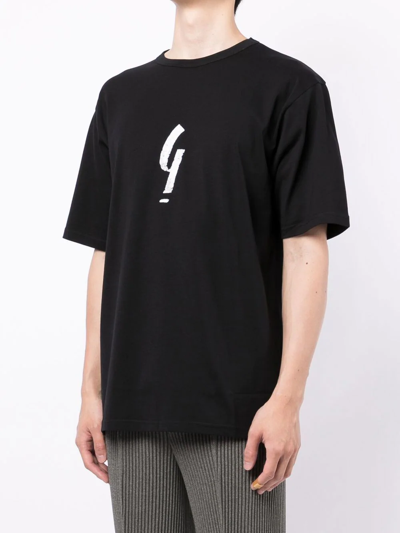 Shop Agnès B. Graphic-print T-shirt In Black