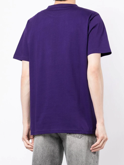 Shop Agnès B. Logo-print T-shirt In Purple