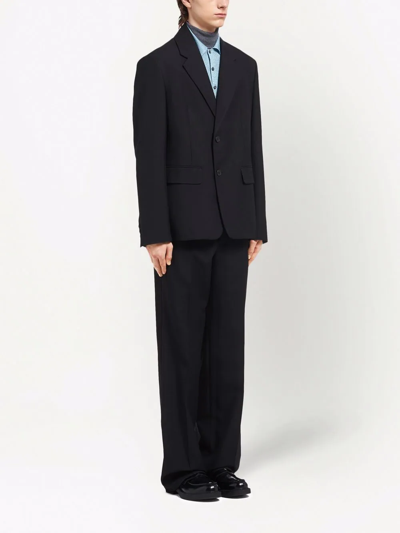 Prada Single-breasted Blazer In Black