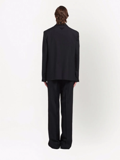 Prada Single-breasted Blazer In Black
