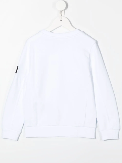 Shop Calvin Klein Logo-patch Cotton Sweater In White