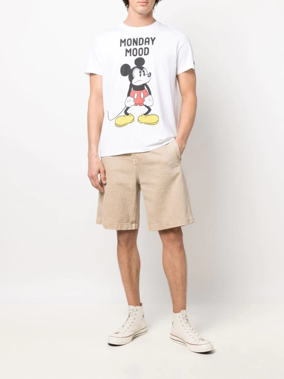 Shop Mc2 Saint Barth X Disney Slogan-print T-shirt In White