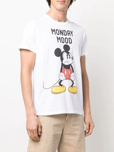 Shop Mc2 Saint Barth X Disney Slogan-print T-shirt In White