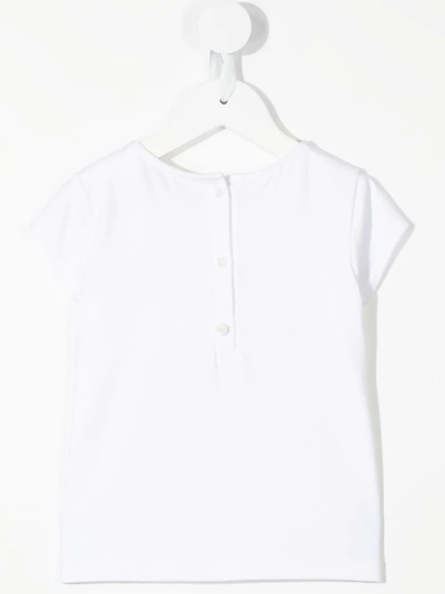 Shop Hucklebones London Bow-embellished Short-sleeve T-shirt In White