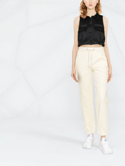 Shop Helmut Lang Drawstring Track Pants In Yellow