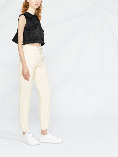 Shop Helmut Lang Drawstring Track Pants In Yellow