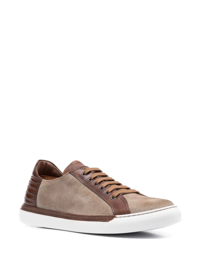 Bontoni Lace-up Low-top Sneakers In Brown