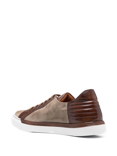 Bontoni Lace-up Low-top Sneakers In Brown