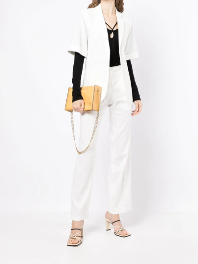 Christopher Esber Short-sleeve Single-breasted Blazer In White