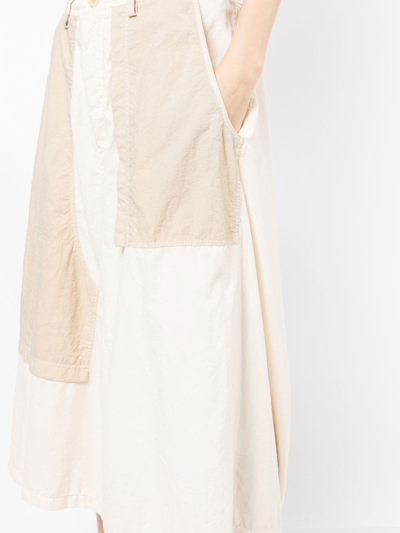 Y's Drop-crotch Wide-leg Trousers In Neutrals