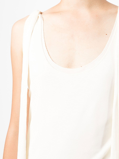 Chloé Strap Detail U-neck Tank Top In White