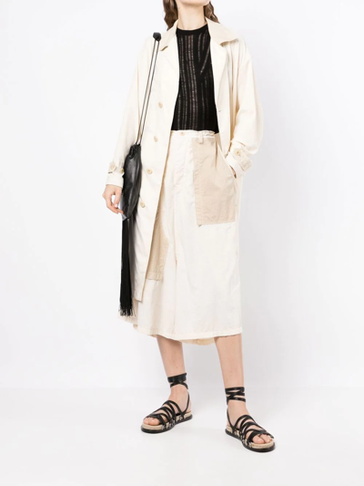 Y's Single-breasted Button-up Coat In Yellow