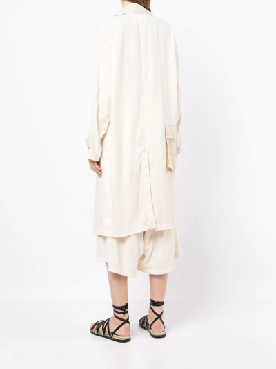 Y's Single-breasted Button-up Coat In Yellow