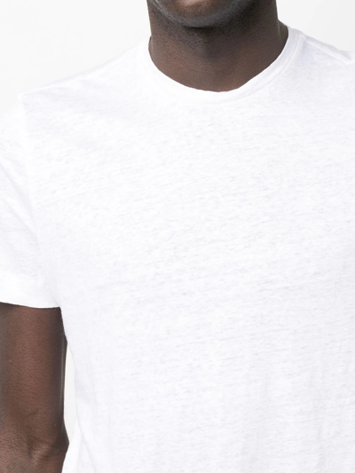 Shop Majestic Chenille-texture Fitted T-shirt In White