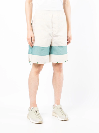 Shop Craig Green Two-tone Panelled Shorts In White