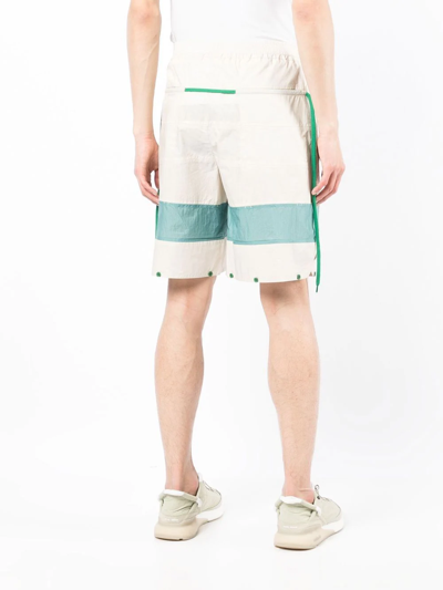 Shop Craig Green Two-tone Panelled Shorts In White