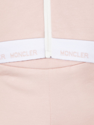 Shop Moncler Logo-print Detail Tracksuit Set In Pink