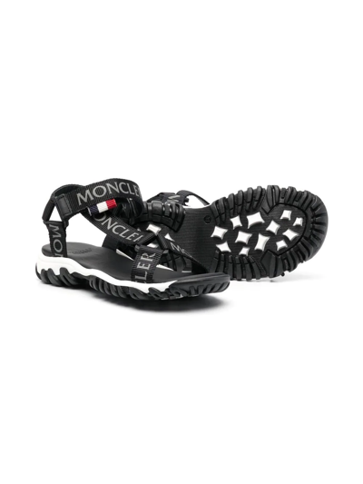Moncler Logo-print Strap Sandals In Black