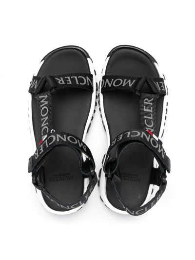 Moncler Logo-print Strap Sandals In Black