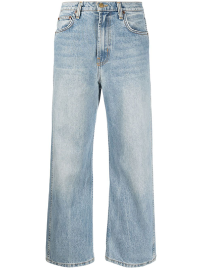 Shop B Sides Plein High-rise Straight-leg Jeans In Blue
