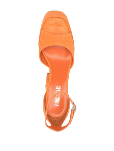 Shop Paris Texas Tatiana Platform Sandals In Orange