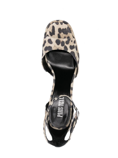 Paris Texas Tatiana 130 Cheetah-print Suede Sandals In Neutrals