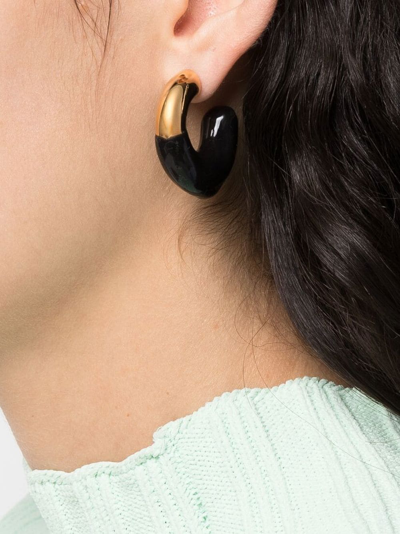 Shop Sunnei Rubberized Small Earrings In Black