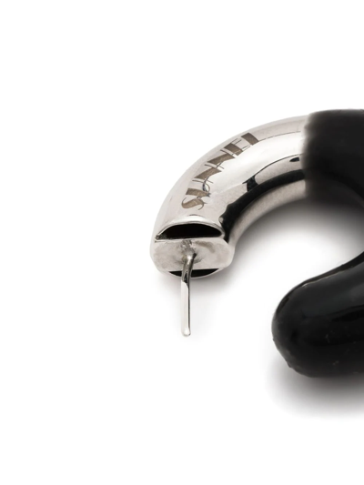 Sunnei Rubberized Small Earrings In Black