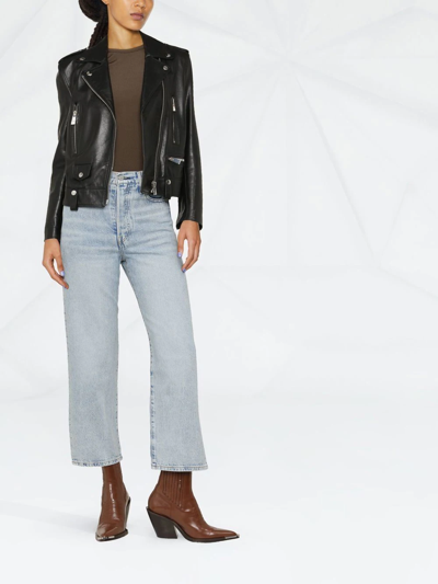 Levi's Ribcage High Waist Ankle Straight Leg Jeans In Blue