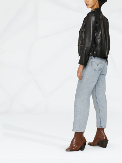 Levi's Ribcage High Waist Ankle Straight Leg Jeans In Blue