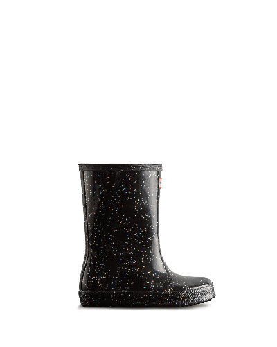 Shop Hunter Kids First (18 Months-8 Years) Giant Glitter Rain Boots In Black
