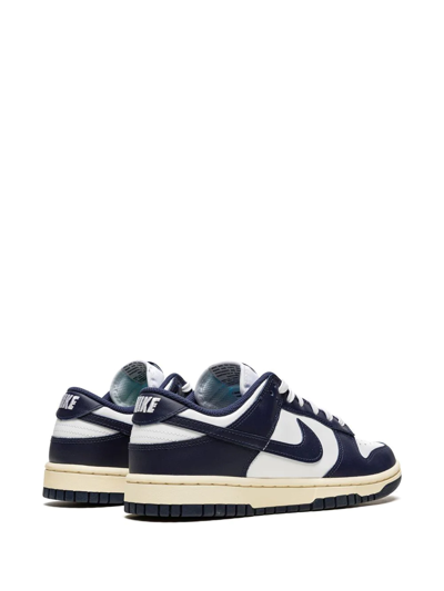 Shop Nike Dunk Low ''vintage Navy'' Sneakers In White