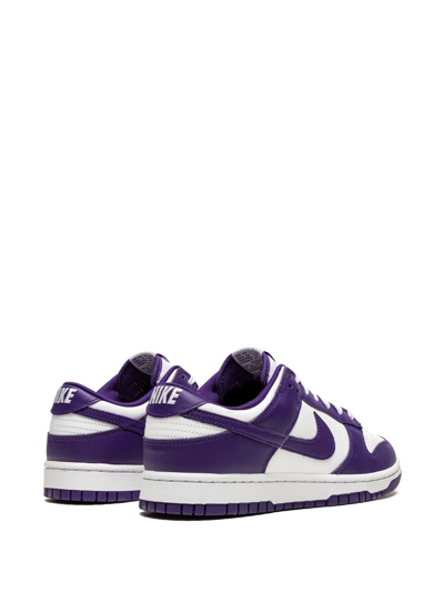 Shop Nike Dunk Low "court Purple" Sneakers In White