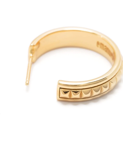 Shop Emanuele Bicocchi Gold Plated Pyramid Hoop Earring