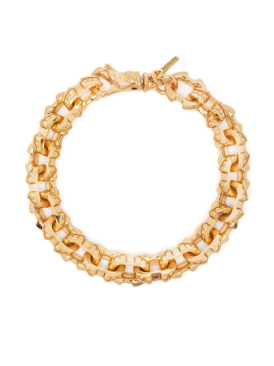 Shop Emanuele Bicocchi Gold Plated Spiked Link Chain Bracelet