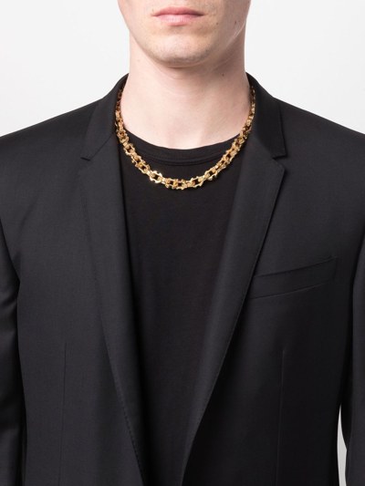 Shop Emanuele Bicocchi Spiked Link-chain Necklace In Gold