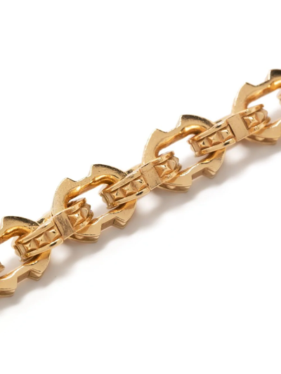 Emanuele Bicocchi Gold Plated Spiked Link Chain Bracelet In Gold