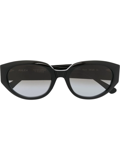 Shop Ahlem Round-frame Tinted Sunglasses In Black