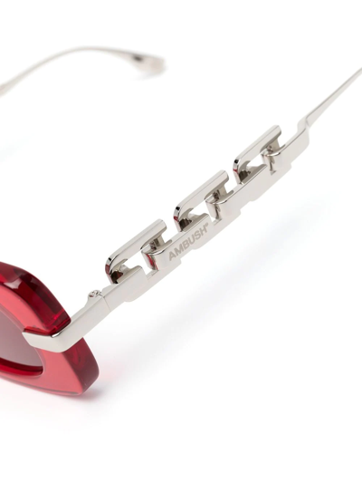 Ambush A-chain Tinted Sunglasses In Red