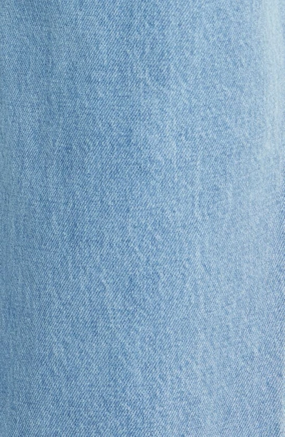 Area Crystal Cutout Butterfly High Waist Crop Straight Leg Jeans In Light Blue